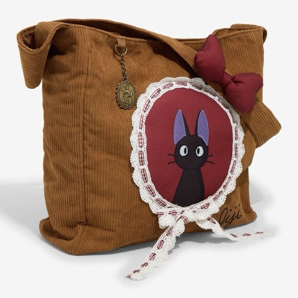 Her Universe Studio Ghibli Kiki's Delivery Service Jiji Corduroy Shoulder Bag - Picture 2 of 8